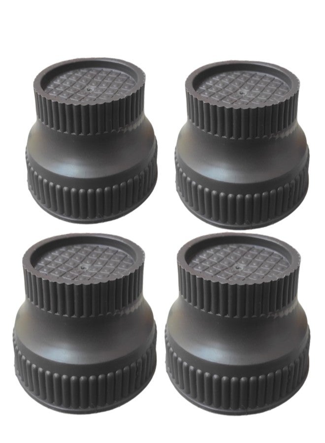 VUNNAVA® Round Plastic Legs,Foot and Stand for Almirah, Wardrobe, Refrigerator, Sofa, Sleeping Bed, Dinning Table and Dressing Table Black (Multi-Purpose 4 Pieces 12x6.5 cms) - Image 3